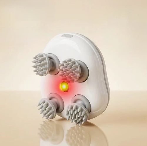Electric Scalp Massager — Waterproof Kneading Head Massager for Deep Relaxation